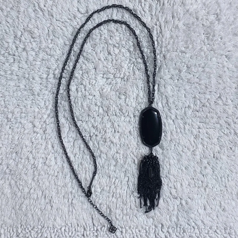 Kendra Scott Black Tassel Pendant Necklace